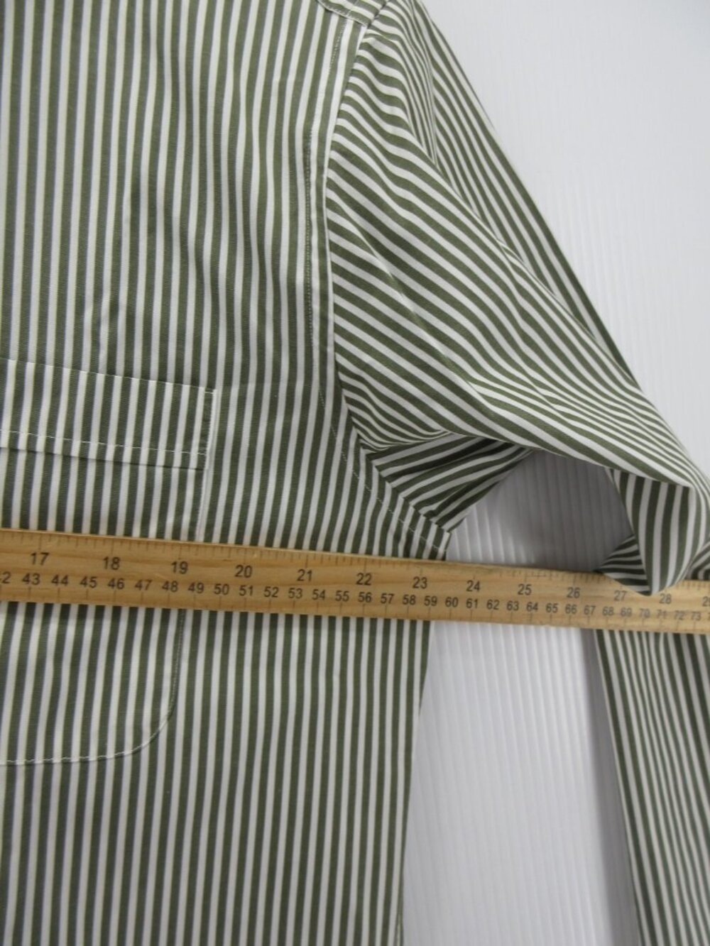 Hickey Freeman Shirt 16 Button Up Dress Shirt Striped Classic Large * - Picture 5 of 12